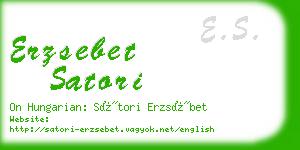 erzsebet satori business card